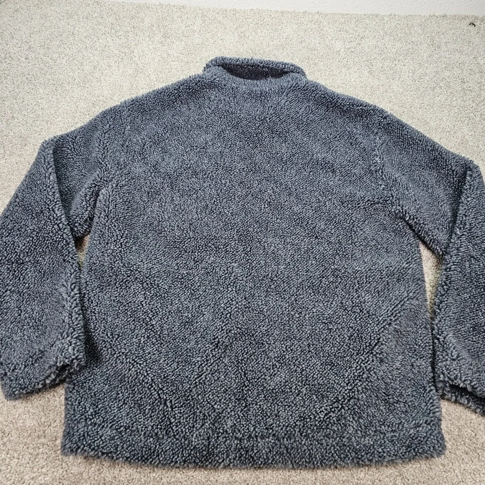 Quiksilver Deck Mens‎ Sherpa Fleece Zip Up Jacket Gray Size Medium New